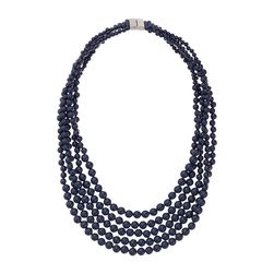 Karen Kane Palm Park Beaded Statement Necklace Blue