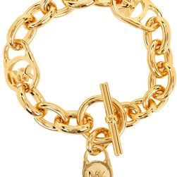 Michael Kors Heritage Link with Padlock Bracelet Gold