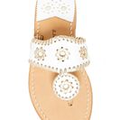 Incaltaminte Femei Jack Rogers Whipstitched Flip Flop WHITE-PLATINUM