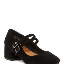 Incaltaminte Femei Steve Madden Hatalie Double Mary Jane Pump BLACK SUEDE