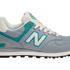 Incaltaminte Femei New Balance Womens Rugby 574 Classics Grey with Turquoise