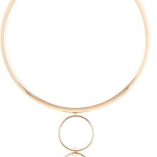 14th & Union Metallic Metal Graduated Triple Ring Collar Necklace GOLD