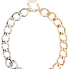 Natasha Accessories Two-Tone Link Necklace TWO TONE