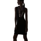 Accesorii Femei BCBGeneration Solid Layered Beads Triangle Scarf Black