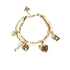 Bijuterii Femei GUESS Faux-Leather Charm Bracelet white