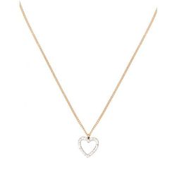 Bijuterii Femei Forever21 Rhinestone Heart Necklace Goldclear