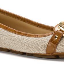 Michael Kors Fulton Moccasin Natural Hemp/Embossed Croc