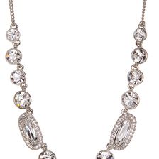 Givenchy Crystal Frontal Necklace SILVER-CLEAR CRYSTAL