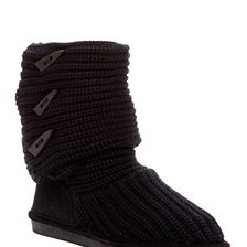 Incaltaminte Femei Bearpaw Knit Genuine Sheepskin Lined Boot Black