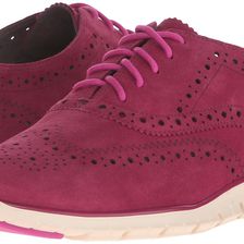 Cole Haan Zerogrand Wing Oxford Beet Red Suede/Ivory