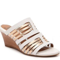 Incaltaminte Femei Sofft Caldwell Wedge Sandal WhiteGold