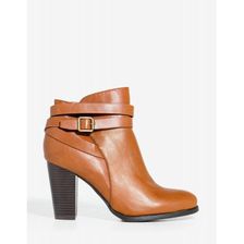 Incaltaminte Femei CheapChic Cheek-02v Go With Me Bootie Cognac