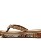 Incaltaminte Femei VOLATILE Harper Wedge Sandal BeigeMulticolor Snake