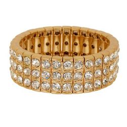 Bijuterii Femei Natasha Accessories Crystal Bar Stretch Bracelet GOLD
