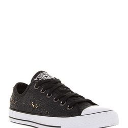 Incaltaminte Femei Converse Chuck Taylor All Star Ox Sequined Sneaker Women BLACK-WHITE-GOL