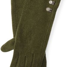 Ralph Lauren Buttoned Touch Screen Gloves Cypress Green