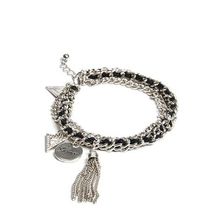 Bijuterii Femei GUESS Silver-Tone Woven Bracelet silver
