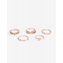 Bijuterii Femei CheapChic Delicate Rhinestone Ring Set Rose Gold