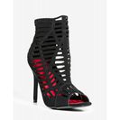 Incaltaminte Femei CheapChic Jones Ready Or Not Caged Bootie Black