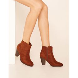 Incaltaminte Femei Forever21 Faux Suede Ankle Booties Brown