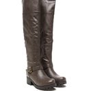 Incaltaminte Femei CheapChic Serious Studs Over-the-knee Lug Boots Taupe