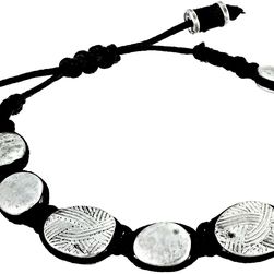 The Sak Batik Pebble Slider Bracelet Silver