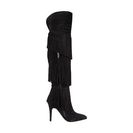 Incaltaminte Femei Chinese Laundry Chance Over the Knee Fringe Boot Black