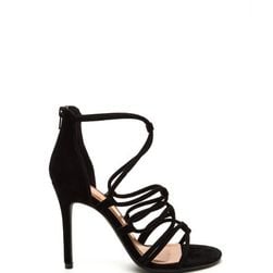 Incaltaminte Femei CheapChic Loop There It Is Caged Stiletto Heels Black