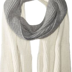 Kate Spade New York Zip-Up Pocket Muffler Cream/Grey Melange/Pumice