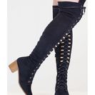 Incaltaminte Femei CheapChic Ride Or Die Thigh-high Block Heel Boots Navy