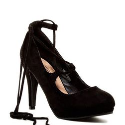 Incaltaminte Femei Elegant Footwear Ofina Lace-Up Platform Pump BLACK