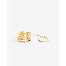 Bijuterii Femei CheapChic Elizabeth Caged Link Ring Gold