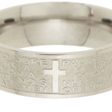 Savvy Cie Lord's Prayer Band Ring whitle