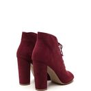 Incaltaminte Femei CheapChic Sassy Strut Lace-up Faux Suede Booties Burgundy