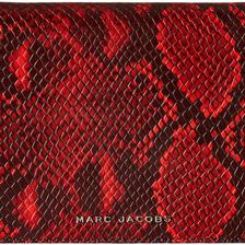 Marc Jacobs Block Letter Snake Wallet Leather Strap Red Snake Multi