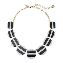 Bijuterii Femei Kate Spade New York Dot Dot Dot Striped Necklace BlackMulti