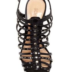 Incaltaminte Femei Schutz Studded Cage Stiletto Sandal BLACK