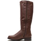 Incaltaminte Femei CheapChic Laced The Test Faux Leather Boots Brown