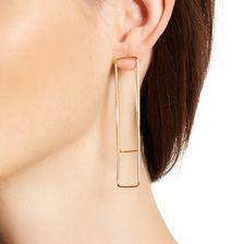 Vince Camuto Front Back Window Earrings GOLD