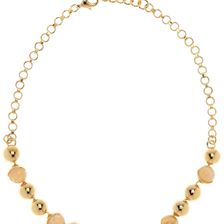 Cole Haan 12K Gold Plated Station & Stone Collar Necklace GOLDT