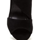 Incaltaminte Femei CheapChic Strong Angles Faux Suede Chunky Heels Black