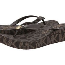 Incaltaminte Femei Michael Kors Bedford Flip Flop Brown PVCJet Set PrintMichael Signature