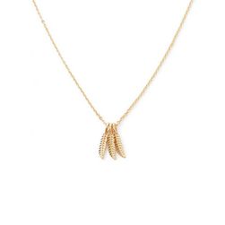 Bijuterii Femei Forever21 Feather Pendant Necklace Gold