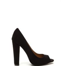 Incaltaminte Femei CheapChic Chic Date Chunky Peep-toe Heels Black