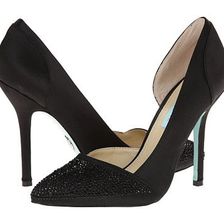 Incaltaminte Femei Betsey Johnson Band Black Satin