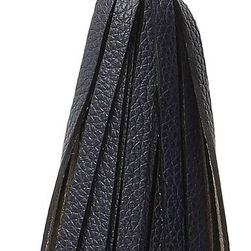 COACH Long Tassle Bag Charm BK/Navy