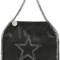 Stella McCartney Shaggy Deer Falabella Small Tote Bag BLACK