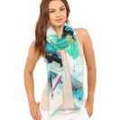 Accesorii Femei Calvin Klein Graffiti Print Convertible Scarf Vest Lagoon