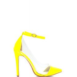 Incaltaminte Femei CheapChic Clear The Way Pointy Pumps Yellow