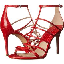 Michael Kors Blythe Crimson Embossed Croco Shiny